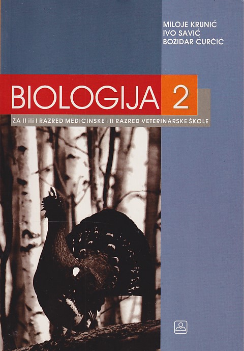 Nov udžbenik BIOLOGIJA 2, udžbenik za 2. razred medicinske i 2. razred veterinarske škole Zavod za udžbenike autor B. Ćurčić, I. Savić, M. Krunić