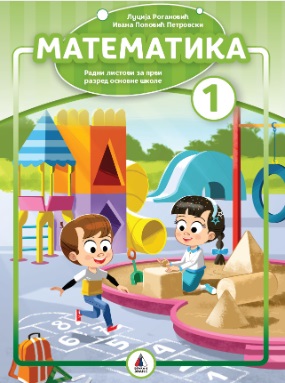 Nov udžbenik Matematika 1 - Radni listovi Vulkan autor Ivana Popović Petrovski, Lucija Roganović