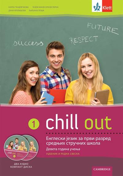 Nov udžbenik Chill out 1, udzbenik + radna sveska Klett autor Dana Krulišova, Karla Tkadlečkova, Ljiljana Poša, Tazem Manesorali Perna