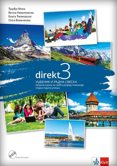 Nov udžbenik Direkt 3, Udžbenik i radna sveska za 3. razred gimnazije (7 godina učenja) Klett autor Đorđo Mota