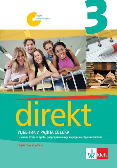 Nov udžbenik Direkt 3, Udžbenik i radna sveska za 3. razred gimnazije Klett autor Beata Ćvikovska, Đorđo Mota, Olga Vomačkova, Vesna Nikolovski