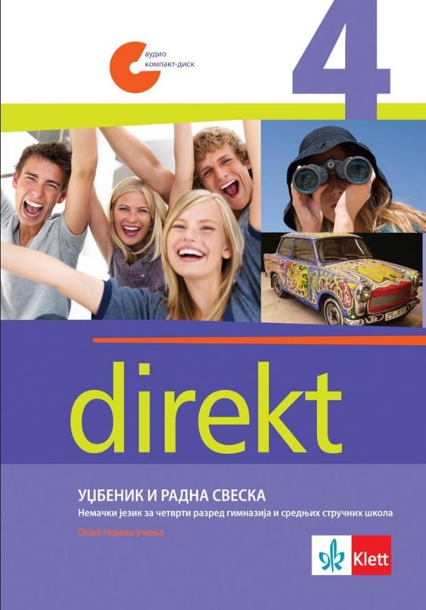 Nov udžbenik Direkt 4, udzbenik i radna sveska Klett autor Danijela Mandeli, Đorđo Mota, Gabrijela Montali, Nađa Černohaus Linzi, Vesna Nikolovski