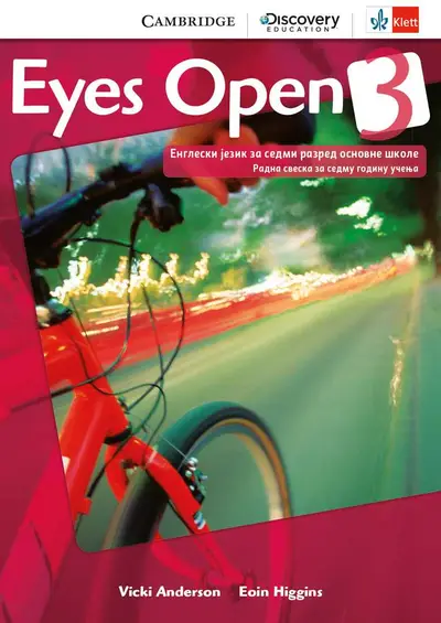 Polovni udžbenik Engleski jezik 7 - Radna sveska - Eyes open 3 Klett autor Eion Higgins, Vicki Anderson