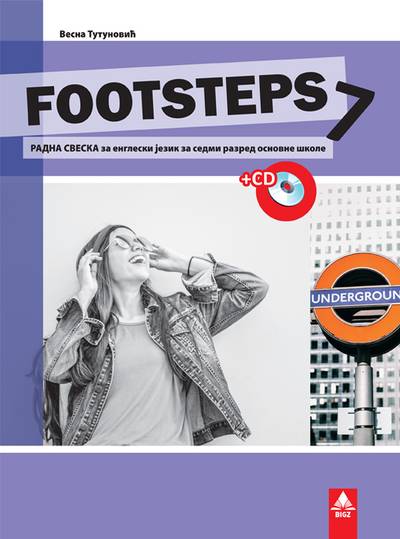 Polovni udžbenik Engleski jezik 7 - Radna sveska - Footsteps 7 Bigz autor Vesna Tutunović