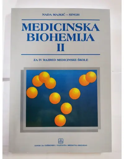 Nov udžbenik Medicinska biohemija 2 za 4. razred medicinske škole Zavod za udžbenike autor Nada Majkić-Singh