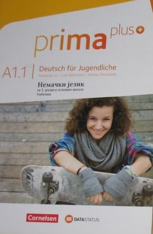 Polovni udžbenik Nemački jezik 5 - Prima plus A1.1 - Udžbenik Data Status autor Frederike Jin, Lutz Rohrmann, Milena Zbrankova