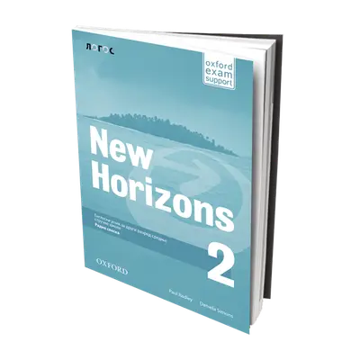 Nov udžbenik New Horizons 2 - radna sveska za 2. razred srednje stručne škole Logos autor Daniela Simons, Paul Radley