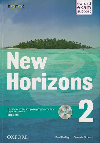 Nov udžbenik New Horizons 2 - udžbenik za 2. razred srednje stručne škole Logos autor Grupa Autora