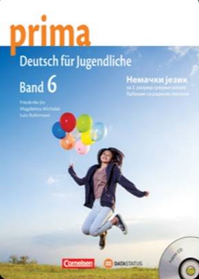Nov udžbenik Prima Band 6, udžbenik sa radnom sveskom, nemački jezik za 2 razred srednje škole Data Status autor Frederike Jin, Lutz Rohrmann, Megdalena Michalak