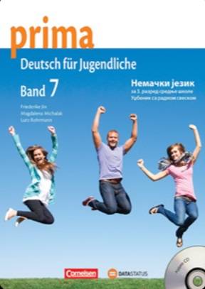 Nov udžbenik Prima Band 7, udžbenik sa radnom sveskom, nemački jezik za 3 razred srednje škole Data Status autor Frederike Jin, Lutz Rohrmann, Megdalena Michalak