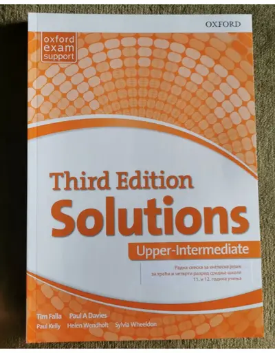 Nov udžbenik Solutions radna sveska - Upper-Intermediate - Third Edition Oxford autor Paul A Davies, Tim Falla