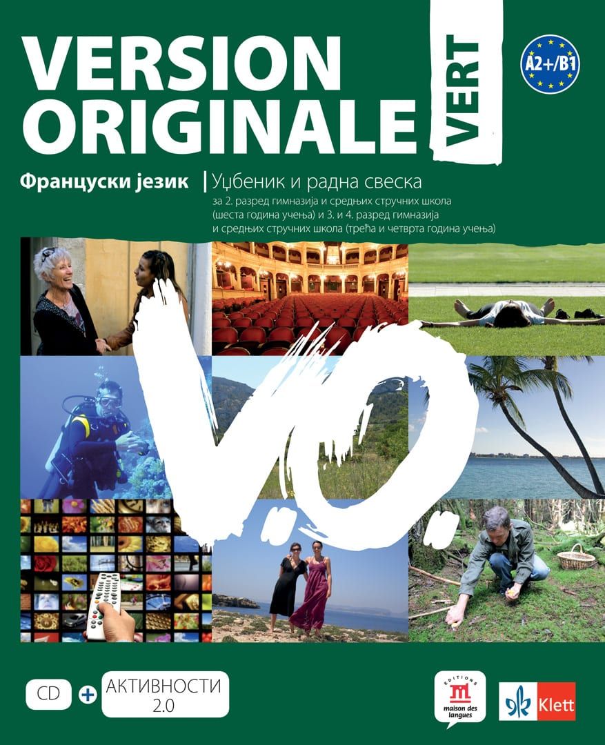 Nov udžbenik Version originale vert, udzbenik + radna sveska Klett autor Christian Ollivier, Émilie Perrichon, Monique Denyer